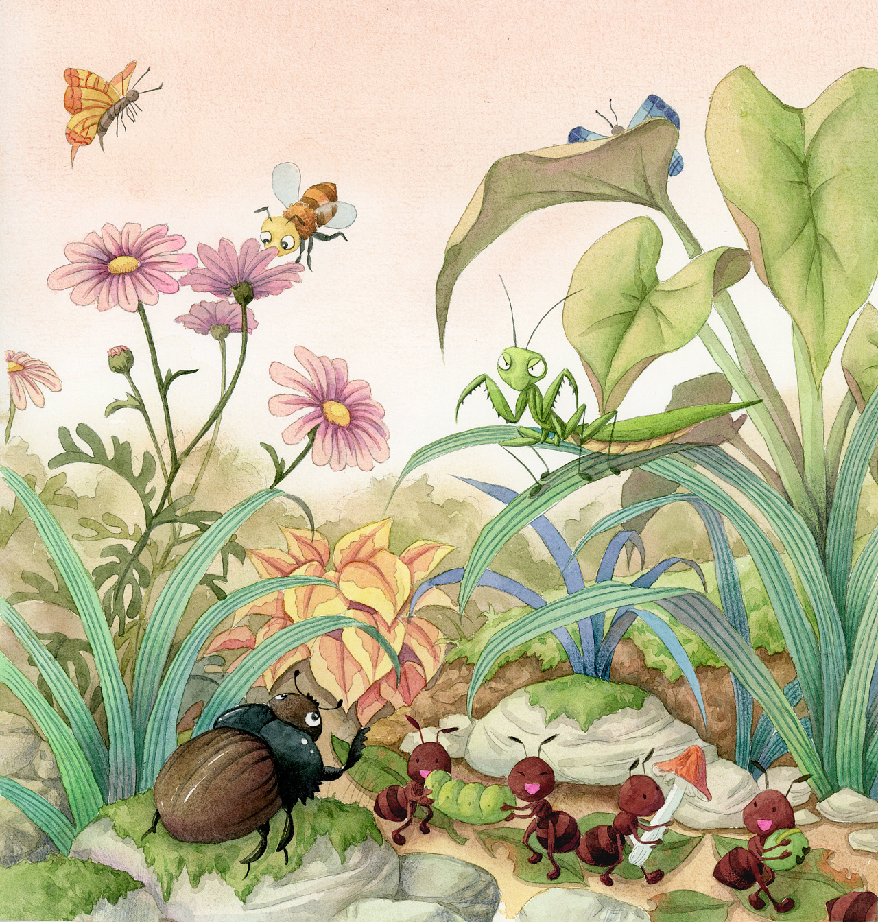 水彩插画-寓言故事