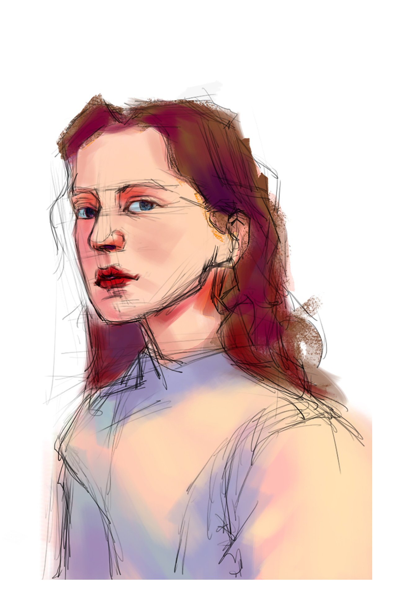 今日的厚涂頭像練習(xí)（圖ZMjUxNDA2MTgw） - 創(chuàng)作習(xí)作 - 站酷設(shè)計(jì)師一只豬皮怪原創(chuàng)素材 - 站酷ZCOOL