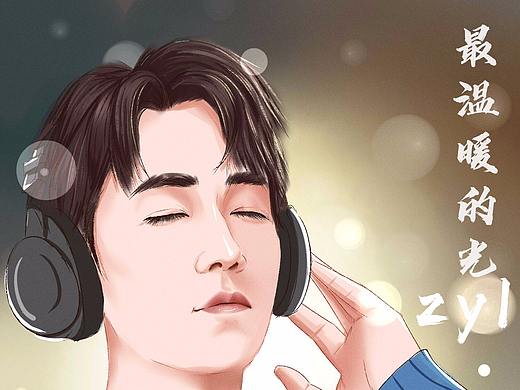 向上的光——朱一龍（個人主頁-ZMzk1MTczNTI=） - 藝術插畫 - 站酷設計師西小貝jjw95原創(chuàng)素材 - 站酷ZCOOL