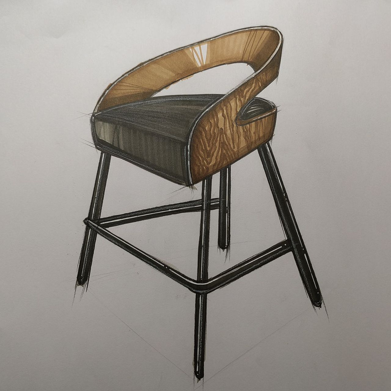 考研党——家具手绘