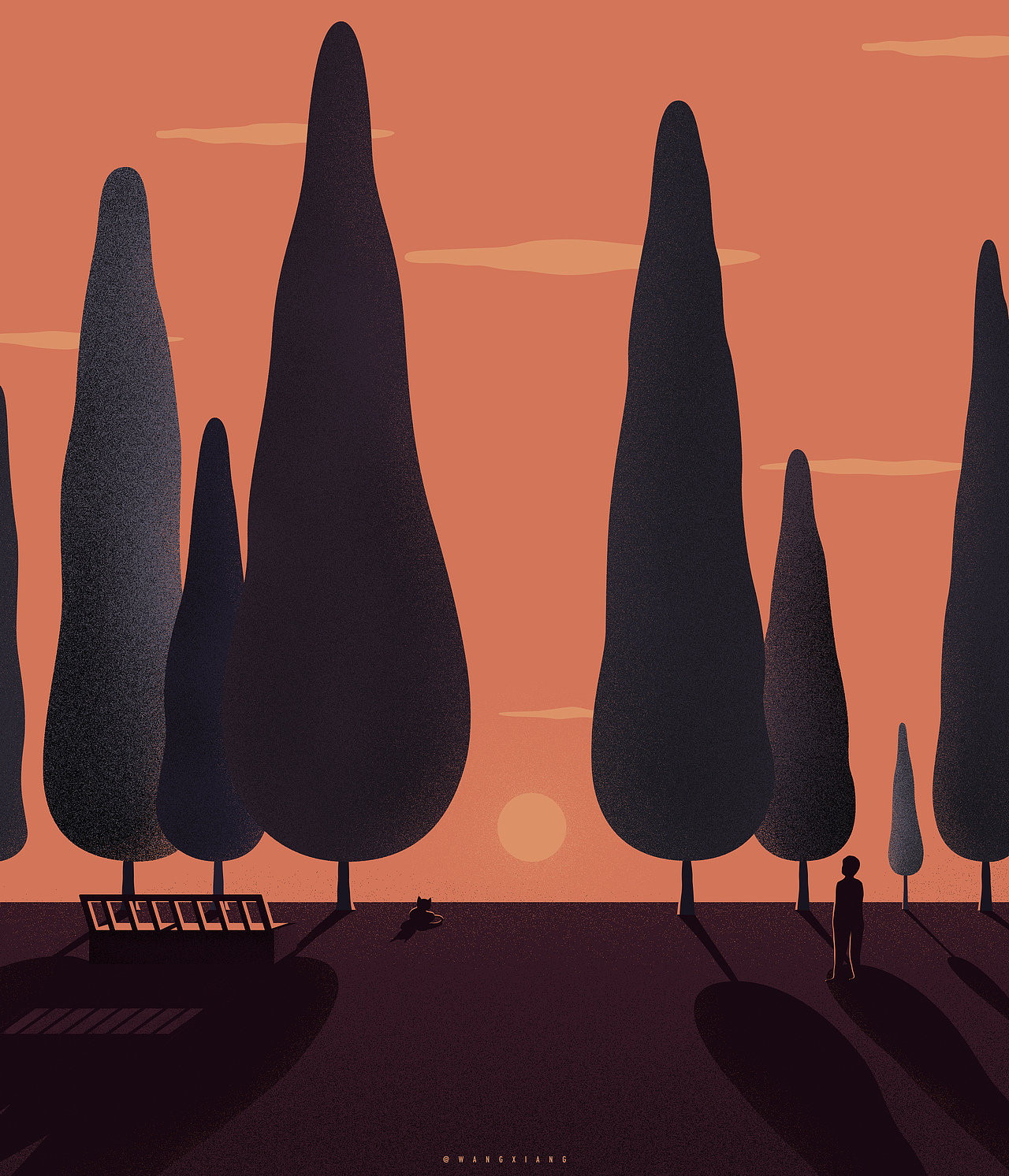 秋天的树（图ZOTI0ODgwODA=） - 商业插画 - 站酷设计师old王原创素材 - 站酷ZCOOL