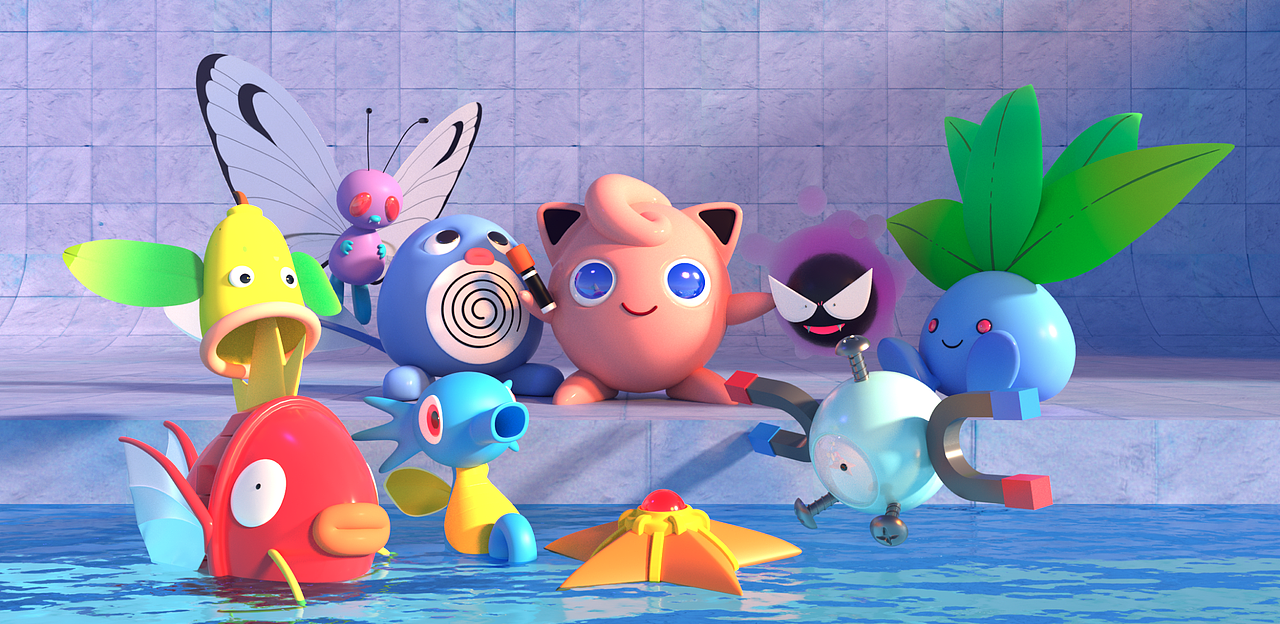 Pokémon-宝可梦系列 —— 放手过来C4D课程小结