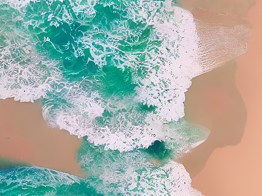 #站酷梦笔#海，沙滩，唯美，浪漫，插画