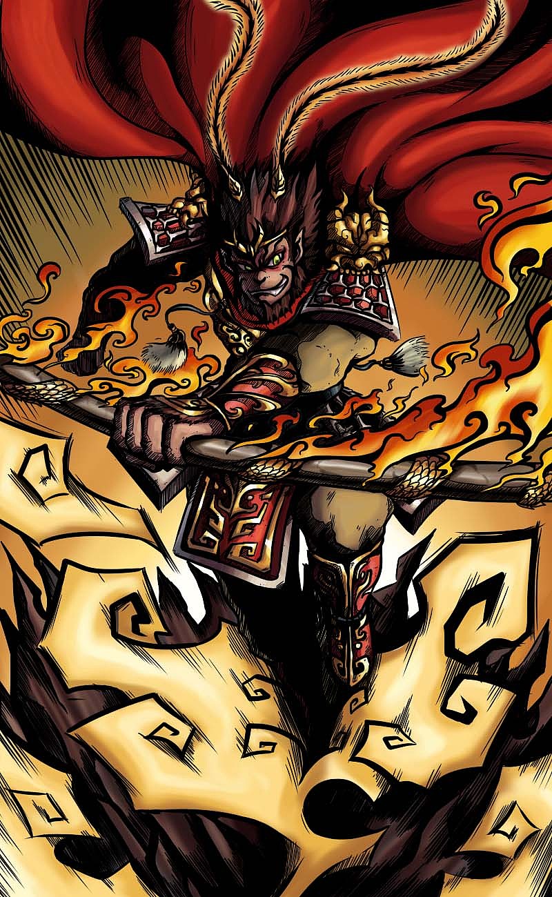 齐天大圣|插画|商业插画|hf的子弹_原创作品-站酷zcool