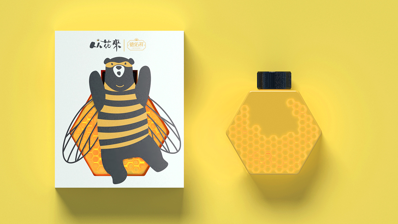 德佑祥蜂蜜插画包装