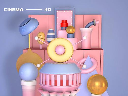 C4D練習(xí)（個(gè)人主頁(yè)-ZNDU1ODcyNDQ=） - 其他三維 - 站酷設(shè)計(jì)師一半糖原創(chuàng)素材 - 站酷ZCOOL