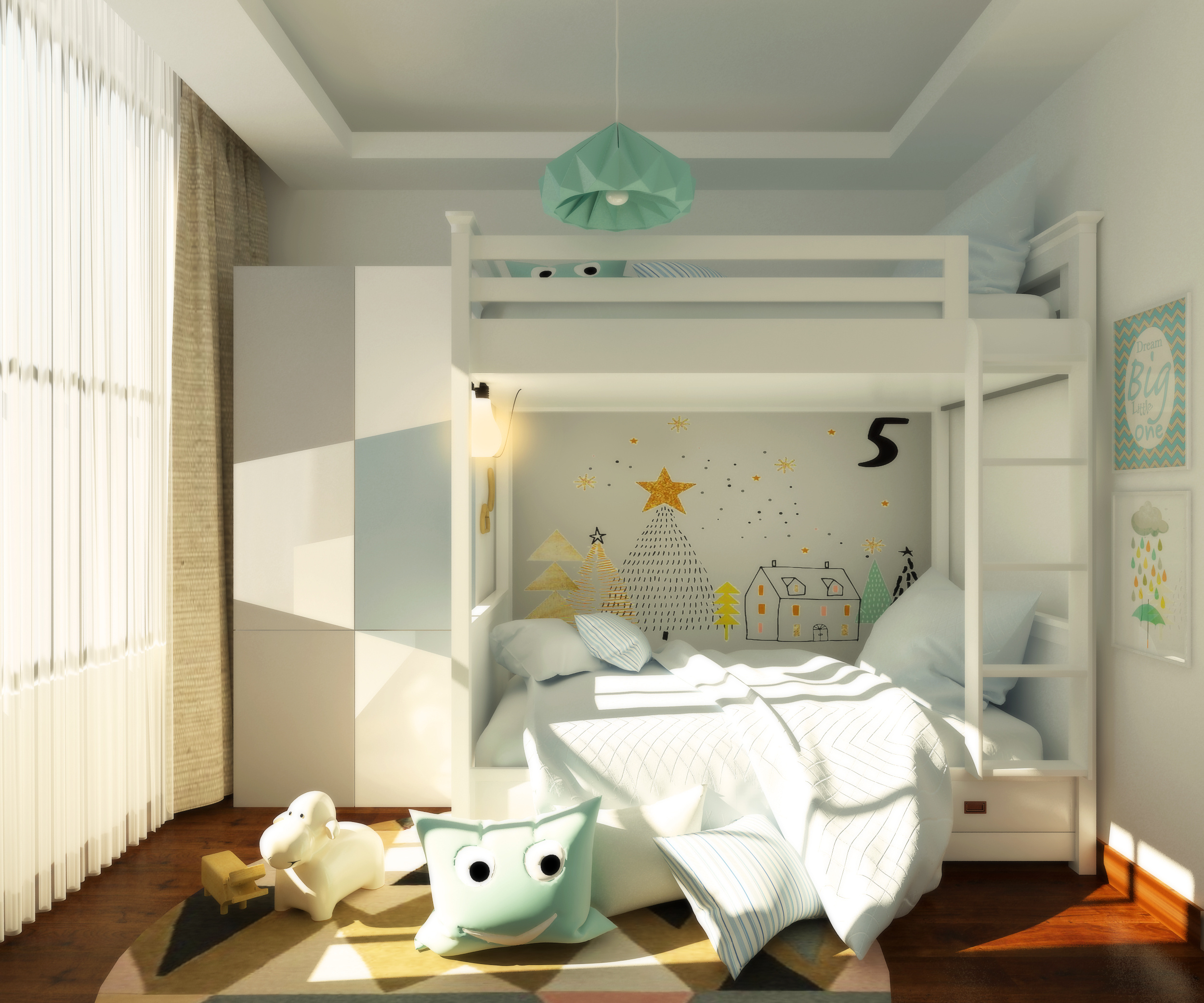 儿童房|空间|室内设计|莫蓝多斯 - 原创作品 - 站酷 (zcool)