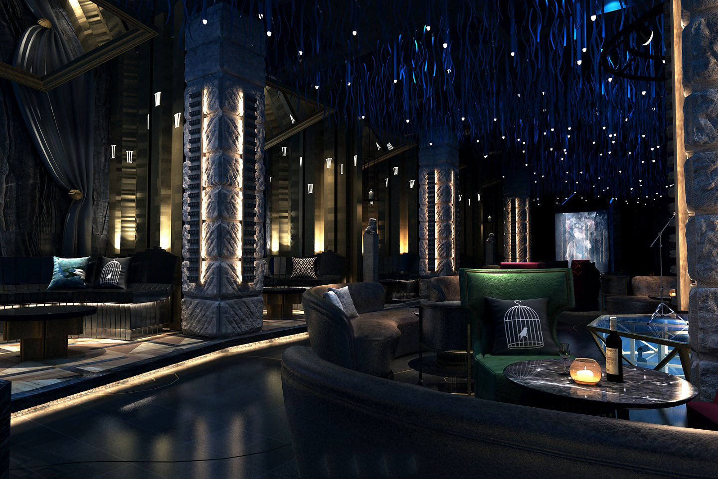 夜店效果图案例欣赏|空间|室内设计|z69056146 - 原创作品 - 站酷