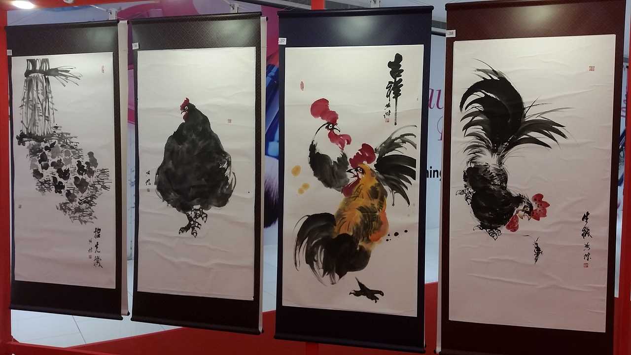郑英杰丁酉年鸡鸣迎丰年个人水墨画鸡展（图ZNjg4NTUwODA=） - 绘画 - 站酷设计师TeeYJ原创素材 - 站酷ZCOOL