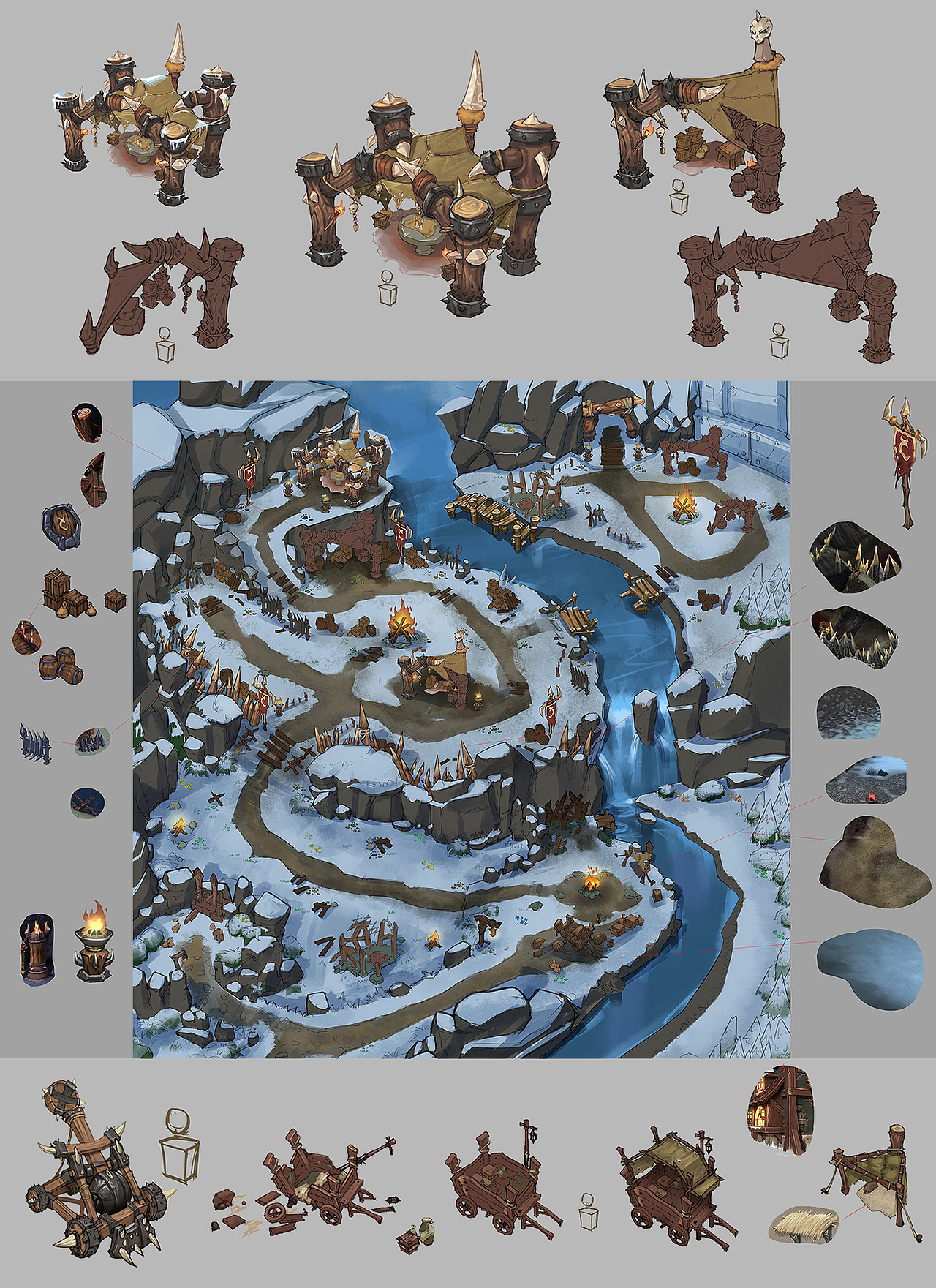 《君王3D》卡通风格游戏场景设计等