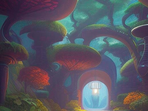 AI绘画花园秘境