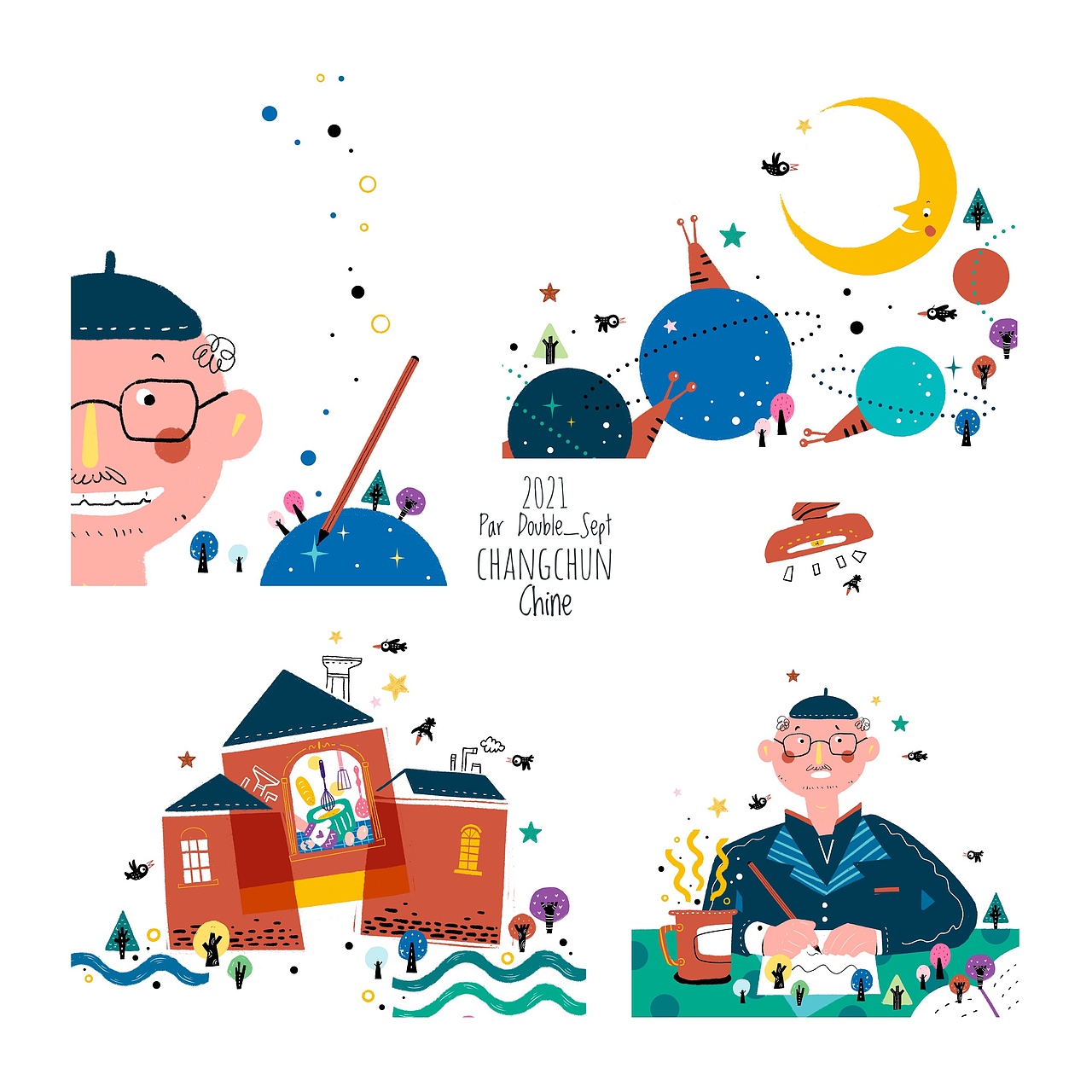 2021儿童插图板绘案例汇总