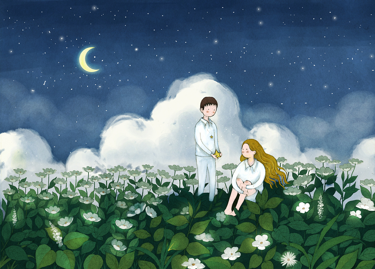 夏夜星语|插画|商业插画|胡言 - 原创作品 - 站酷 (zcool)