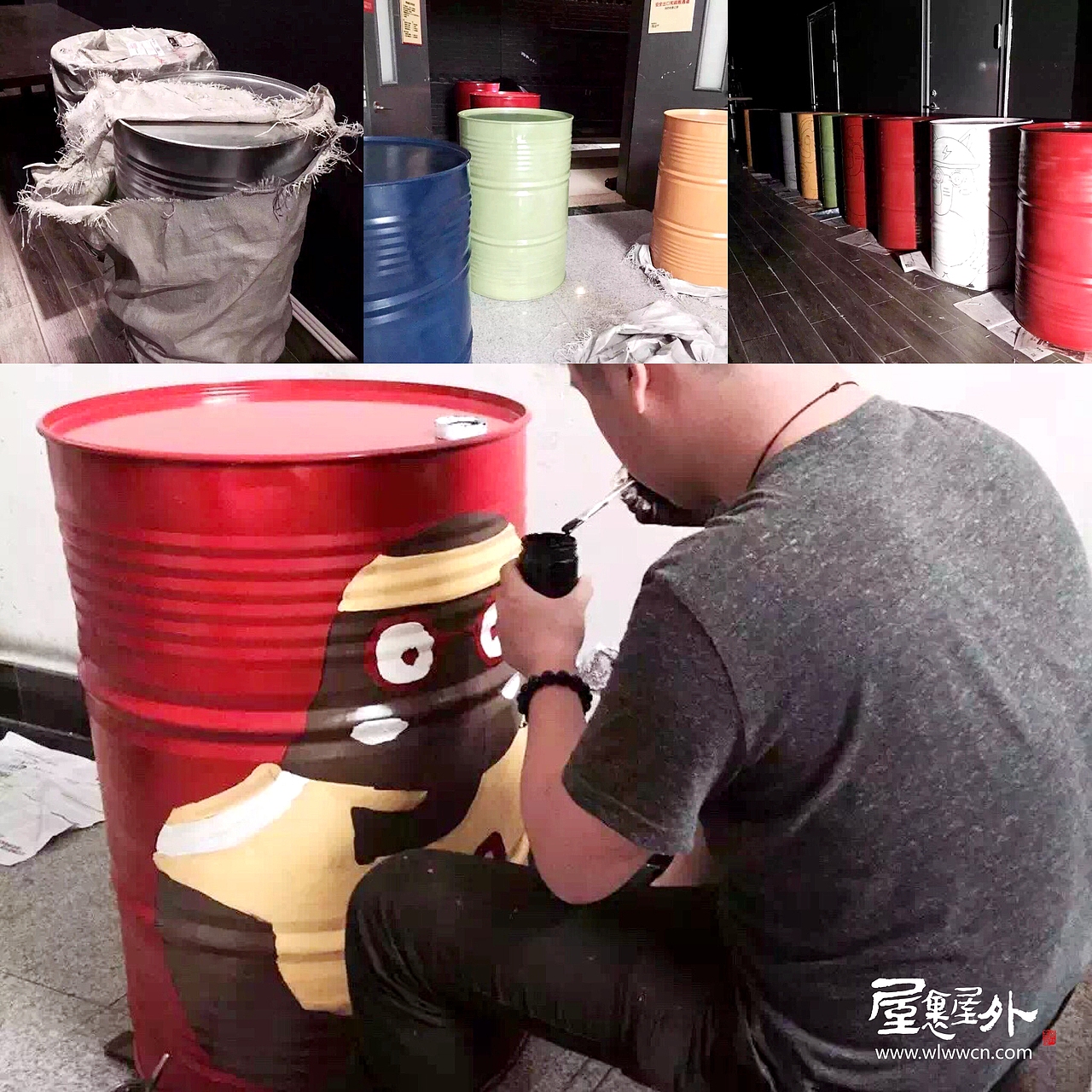 大象城创意油漆桶