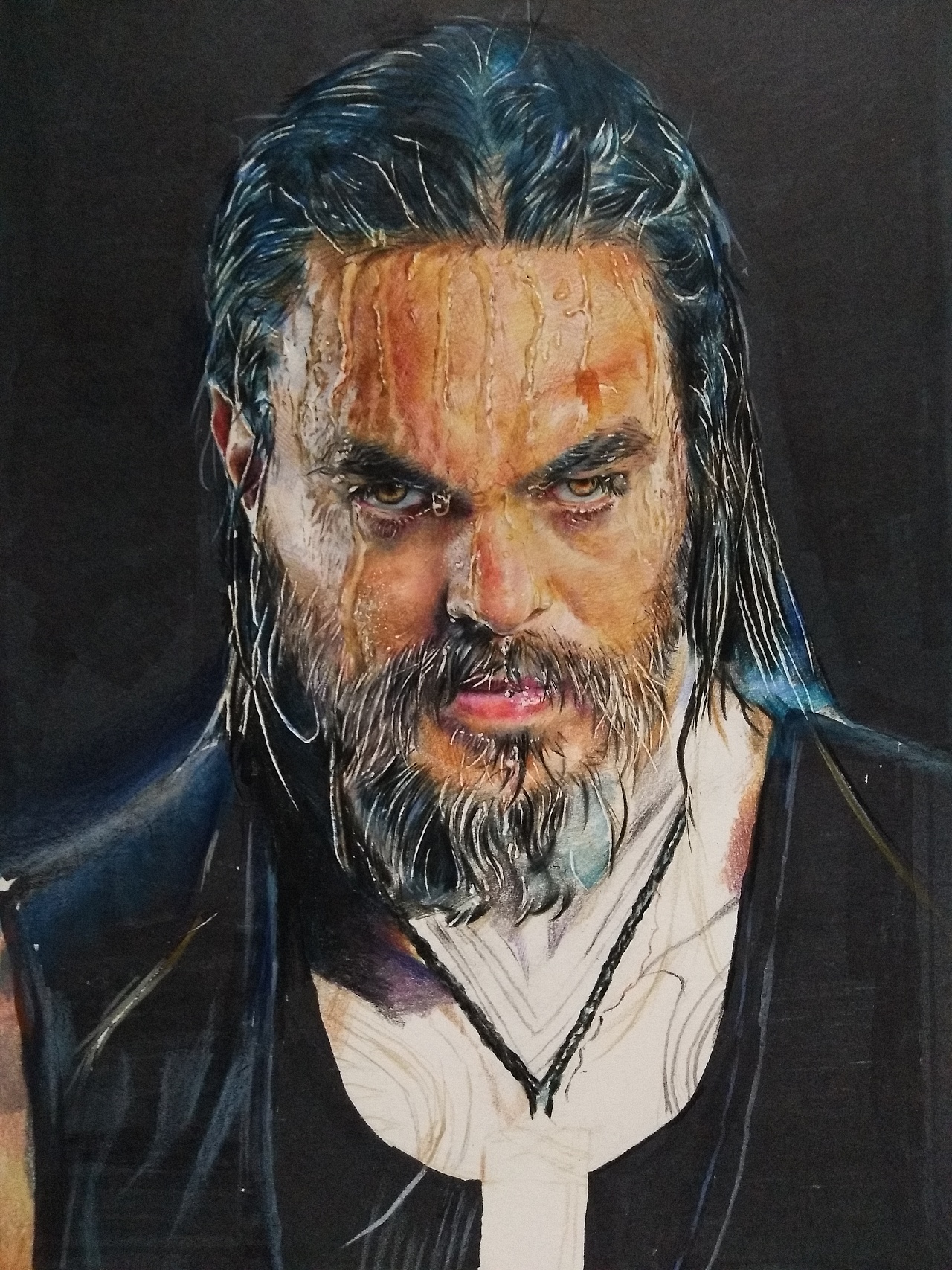 彩铅人物_《海王》