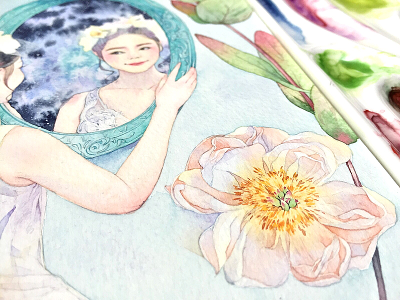只有花知道（图ZMzE3NzQyMTY=） - 艺术插画 - 站酷设计师双兔纸原创素材 - 站酷ZCOOL