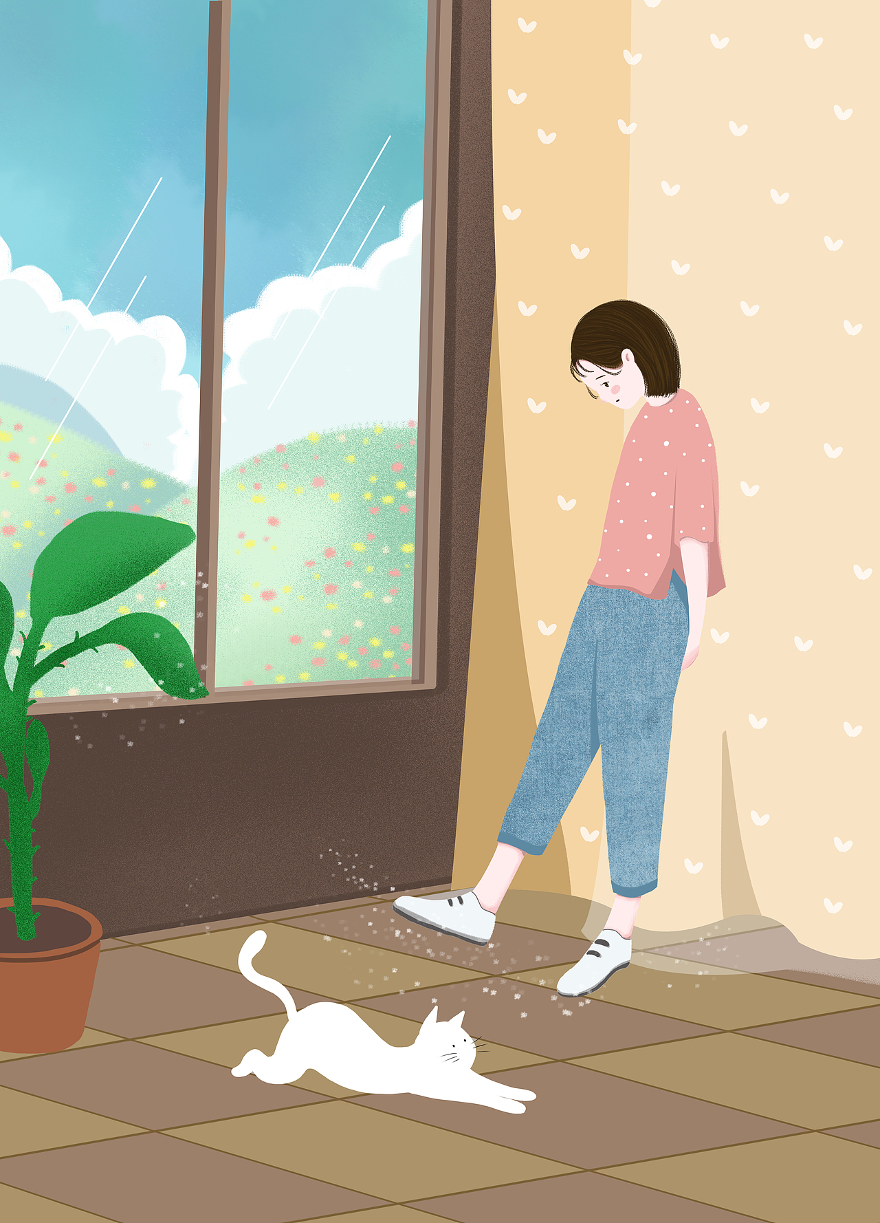 扁平插画—日记本套装