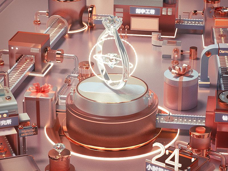 周大福云柜台动画（图ZMzMzMjU5OTEy） - 动画/影视 - 站酷设计师AmelieZ原创素材 - 站酷ZCOOL