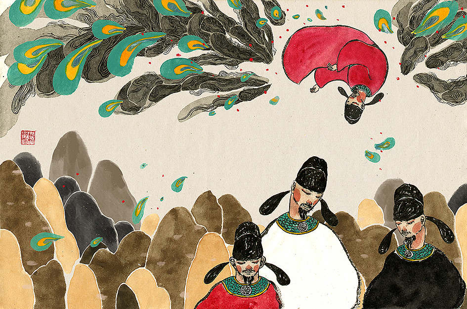 關於李白《月下獨酌》創作的一組插畫北京|插画师一碗鱼wanyu12563543