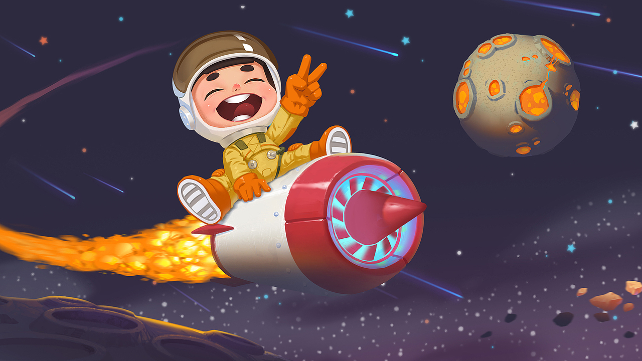太空（图ZMTU4MjExNDg4） - 儿童插画 - 站酷设计师左轮左轮原创素材 - 站酷ZCOOL