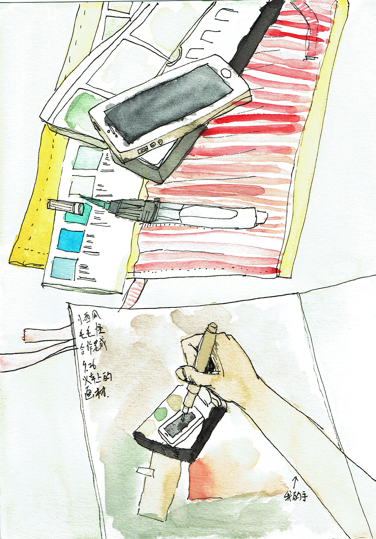水彩写生 外出绘画工具