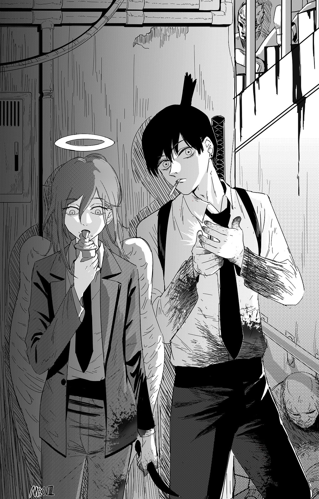 电锯人|动漫|单幅漫画|m18地狱猫_原创作品-站酷zcool