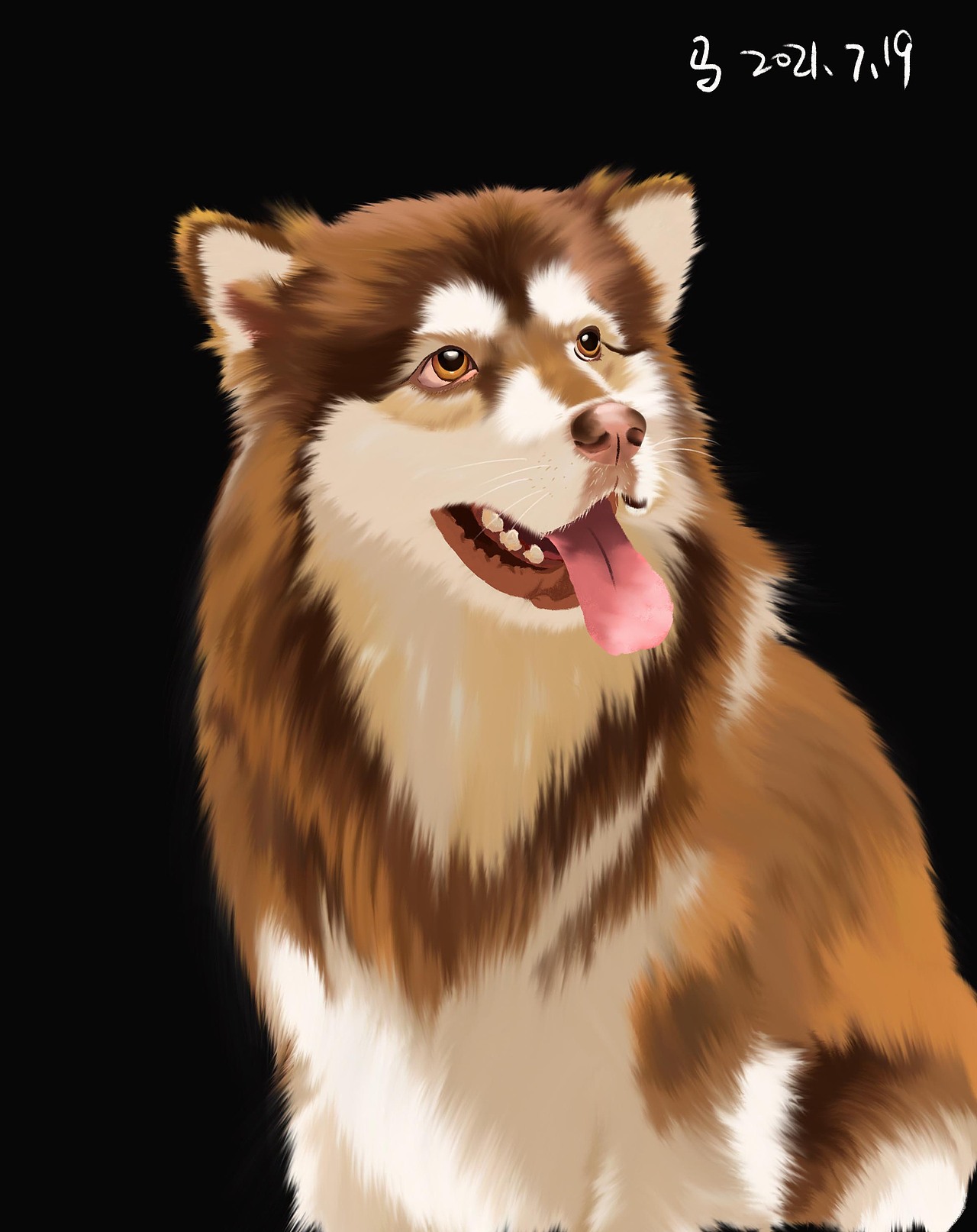 插画练习|毛绒质感的刻画