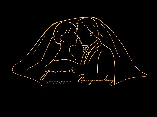 婚礼头像logo设计