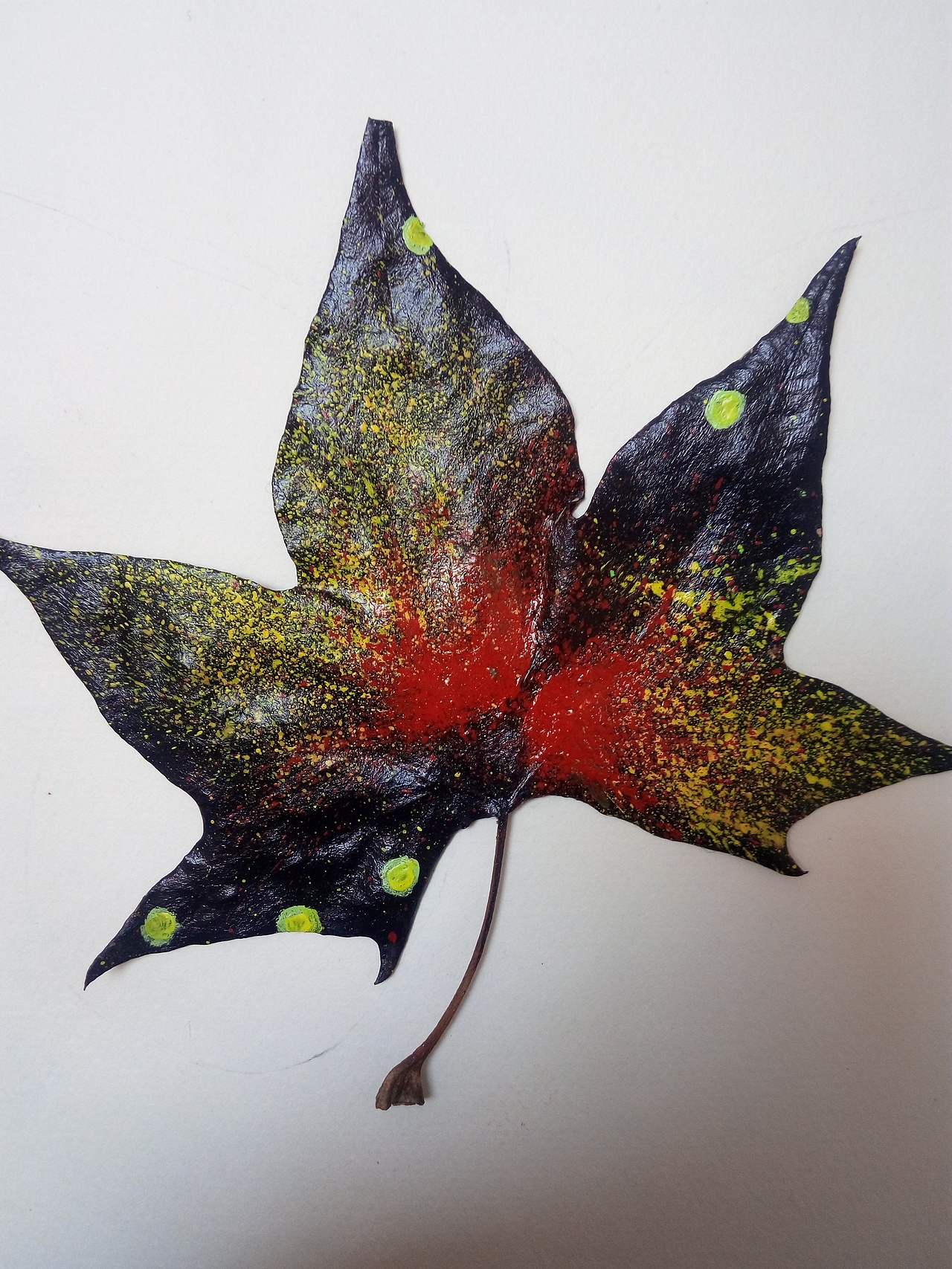 树叶上画画（图ZNjY4NDE1MDQ=） - 其他手工艺 - 站酷设计师007小丑先生原创素材 - 站酷ZCOOL