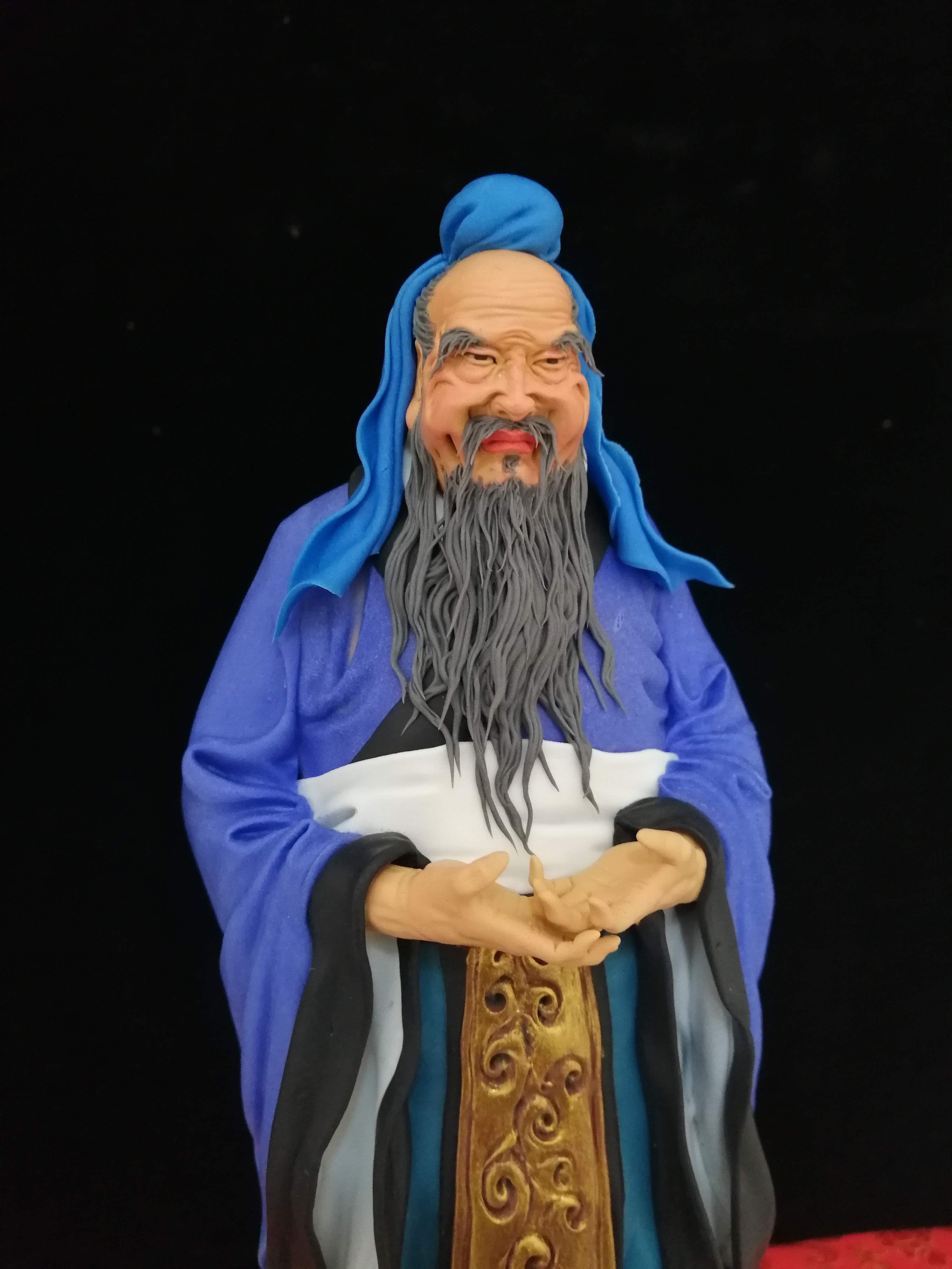 塑新斋潘纪坤彩塑陶公仔孔夫子手办原型