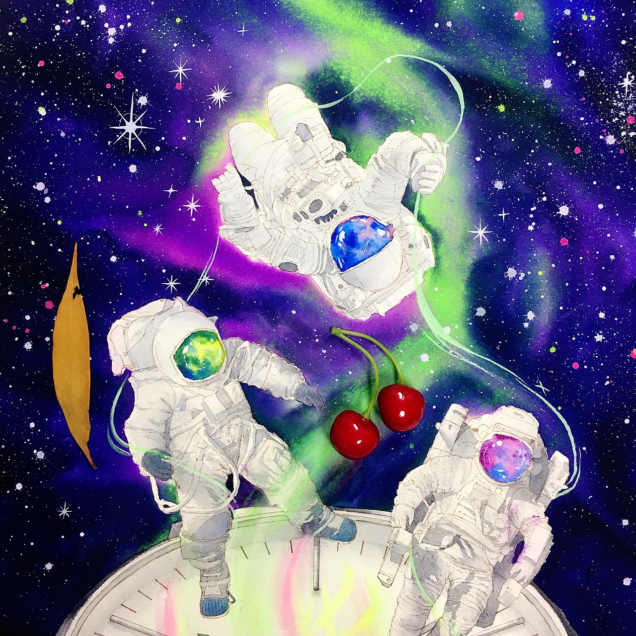 葱二的星空幻想（图ZNzkyMDk1OTY=） - 商业插画 - 站酷设计师超超的青葱原创素材 - 站酷ZCOOL