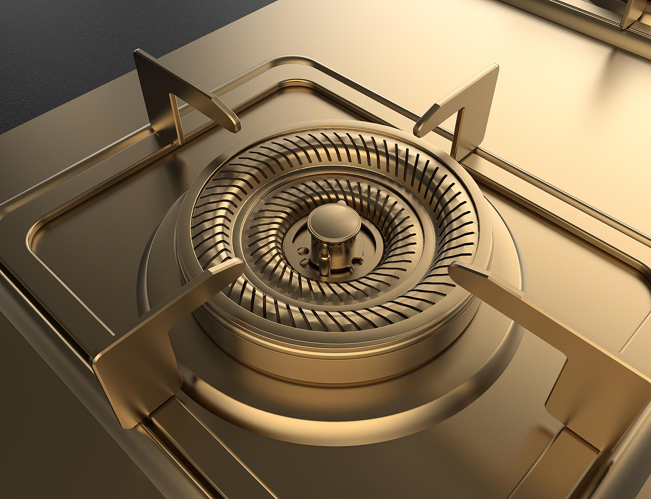 燃气灶建模渲染