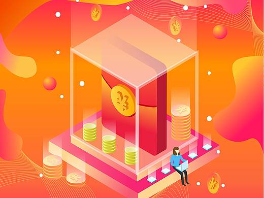 2.5D插画习作-流体渐变红包（个人主页-ZMzMxMjU5MzY=） - 创作习作 - 站酷设计师zhangabc原创素材 - 站酷ZCOOL