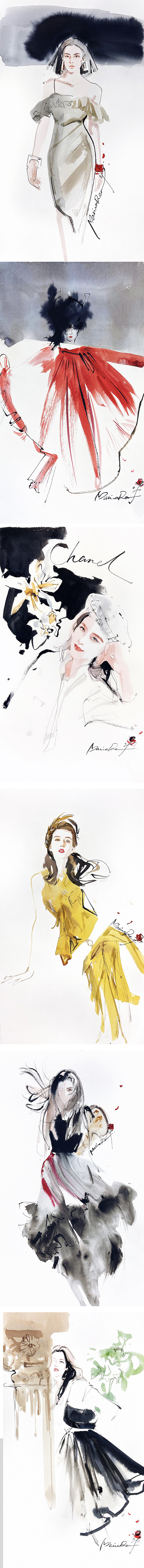 100幅时尚插画里的美人/你钟情哪个她?
