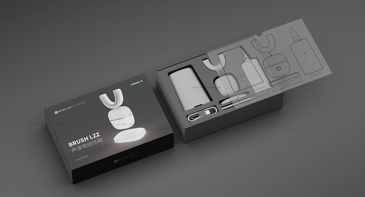 智能电动牙刷包装设计