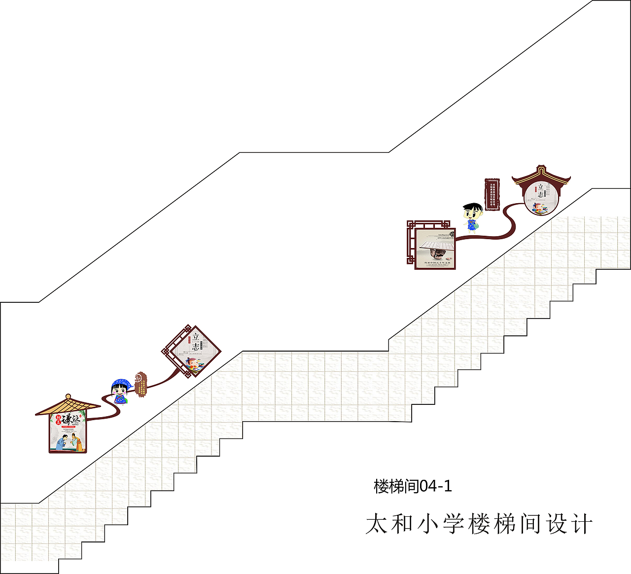 校园文化楼梯间设计