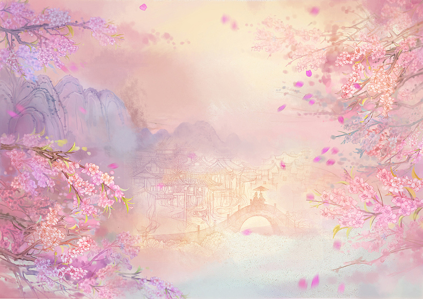 山寺桃花始盛开杭州|插画师南瓜闲雅18351259年前