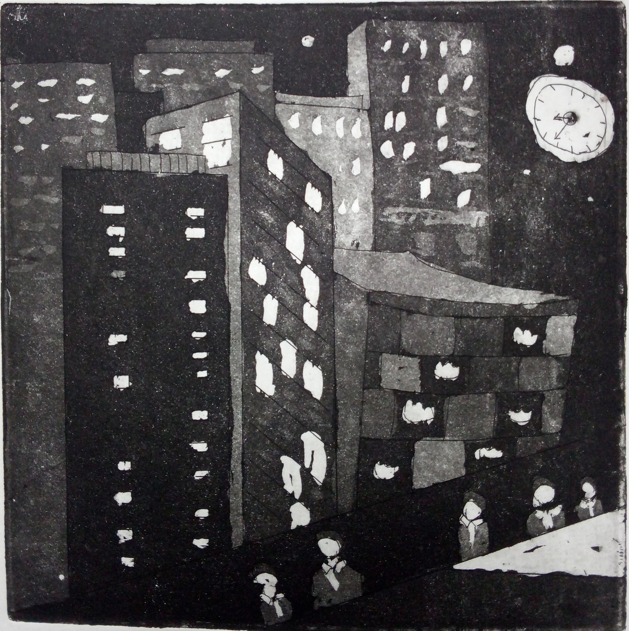 《城•人》系列铜版版画（图ZNzg1ODE3OTY=） - 绘画 - 站酷设计师周焜原创素材 - 站酷ZCOOL