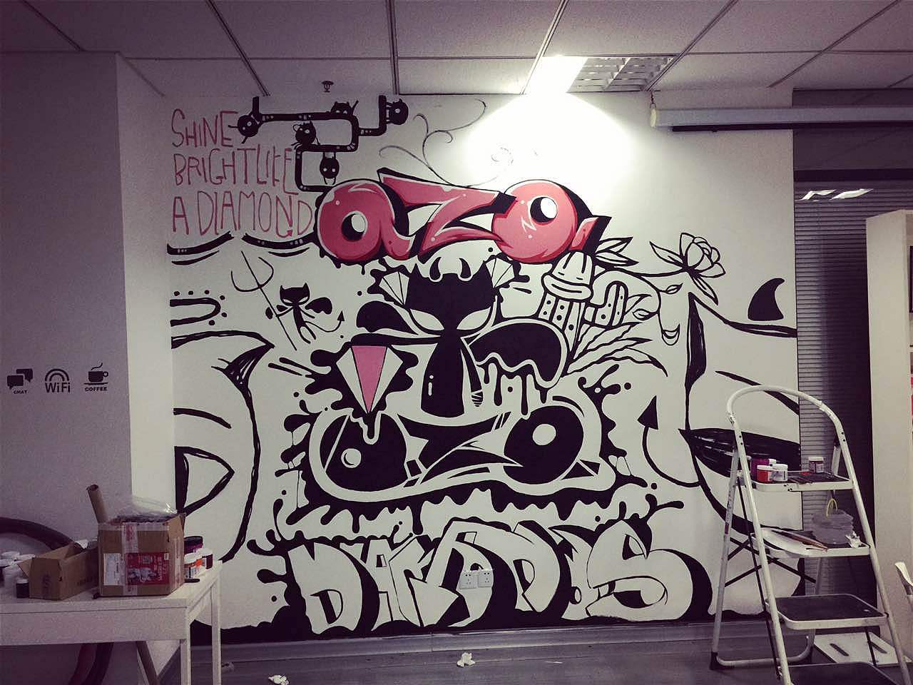 涂鸦墙~（图ZNDY2ODM3NzI=） - 新锐潮流插画 - 站酷设计师虎_TIGER原创素材 - 站酷ZCOOL
