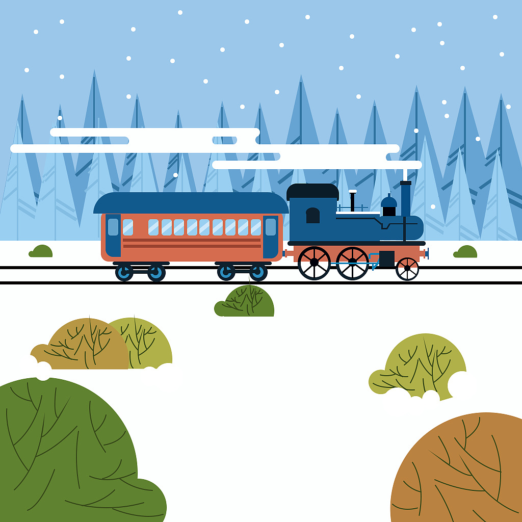 小火车|插画|儿童插画|SaraLin - 原创作品 - 站酷 (ZCOOL)