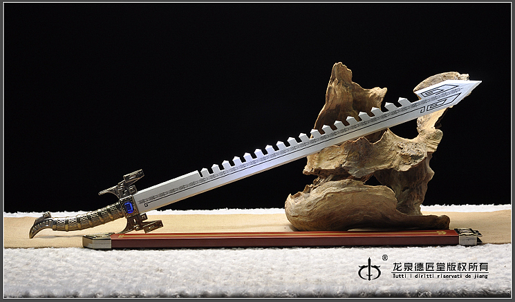 鲨齿剑木质版秦时明月系列dj2079