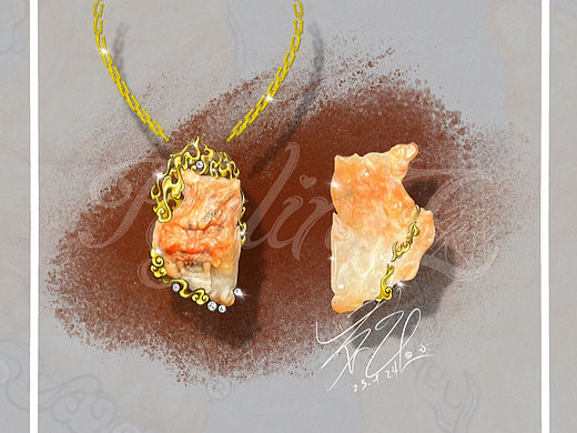 怪庄翡翠设计定制～火神祝融