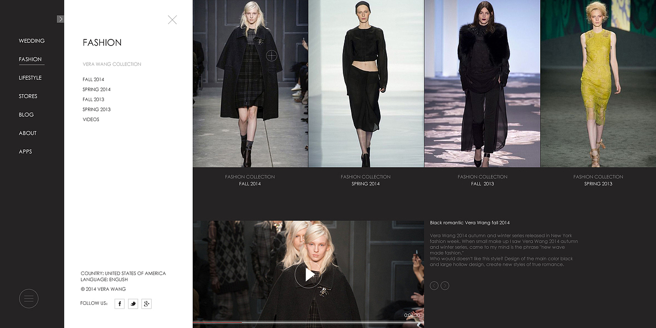 VERA WANG 官网设计（图ZMTUyNDUyOTY=） - 企业官网 - 站酷设计师杨如南原创素材 - 站酷ZCOOL