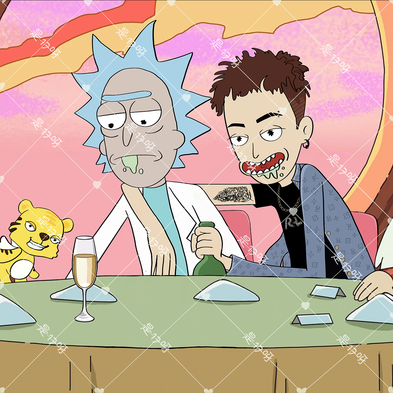 （头像）当我在酒吧遇到瑞克时...（图ZMjY1NjIxNDgw） - 艺术插画 - 站酷设计师是17呀原创素材 - 站酷ZCOOL