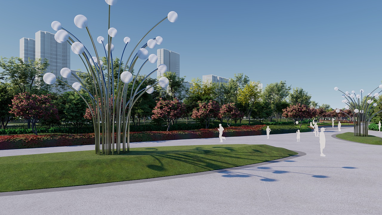 狭长公园节点效果