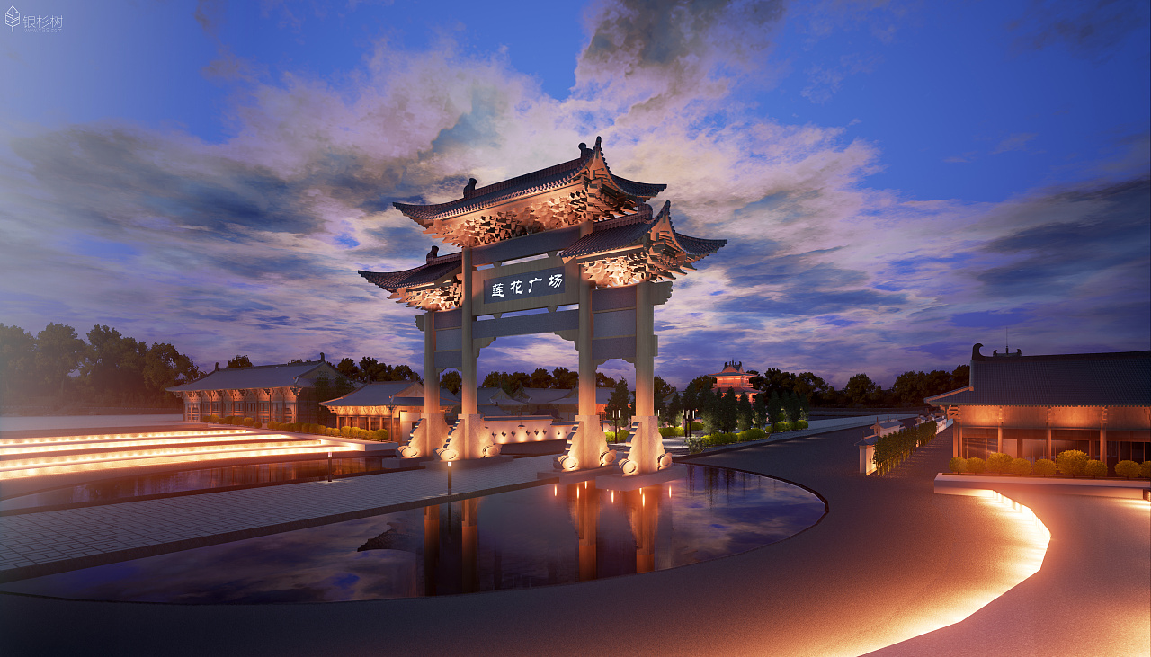 景区景观——莲花广场牌坊设计