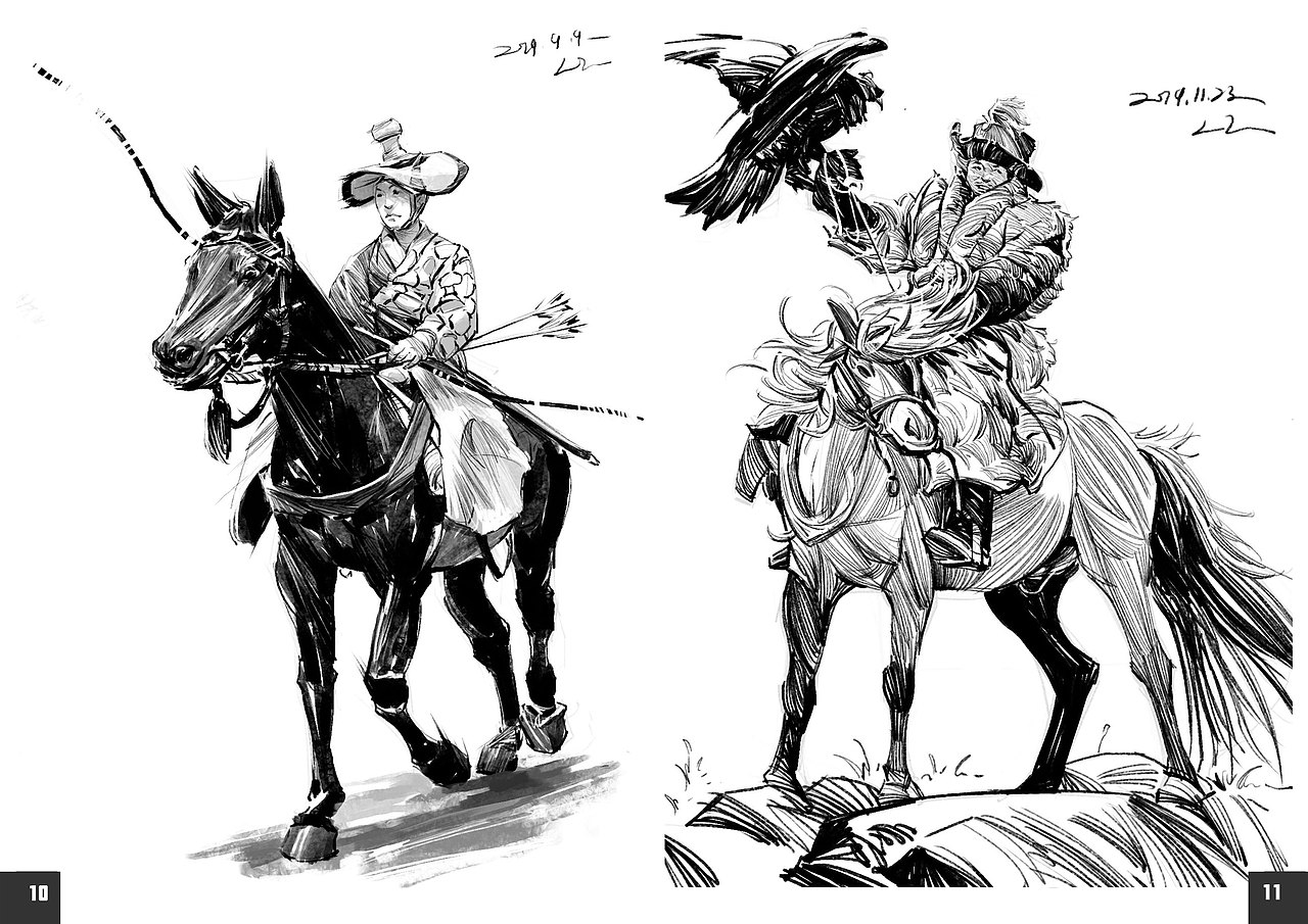 2019速写簿（图ZMTkyODgzODky） - 绘画 - 站酷设计师半岛酒徒原创素材 - 站酷ZCOOL