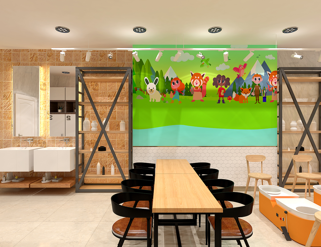 时指间陶艺店特色装修分享图片