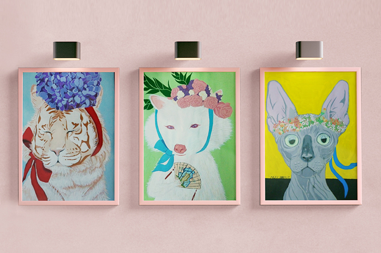 插花的小动物门（图ZMjI1OTQ5MTI4） - 艺术插画 - 站酷设计师鲦三原创素材 - 站酷ZCOOL