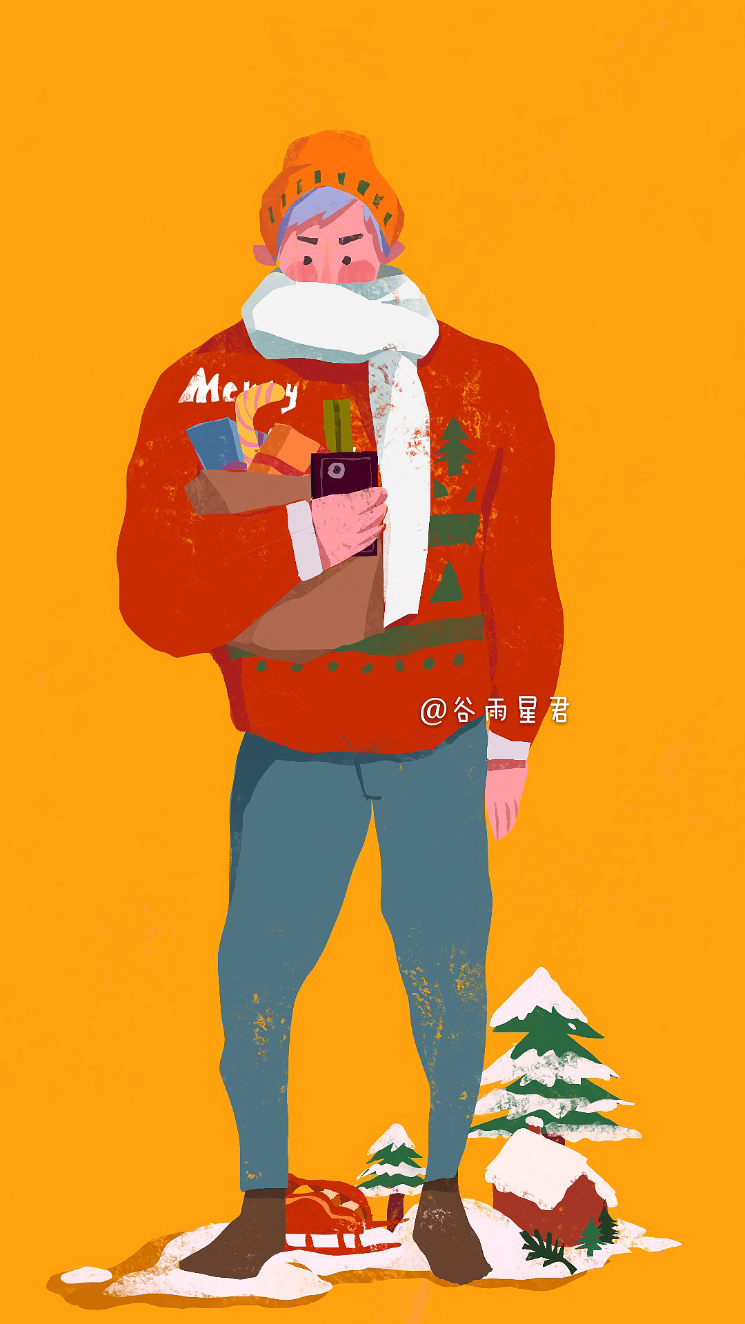 关于圣诞节（图ZNjY5NDI0MzI=） - 商业插画 - 站酷设计师谷雨星君原创素材 - 站酷ZCOOL